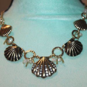 nwtag: Gold Plated Scallop Shell Necklace